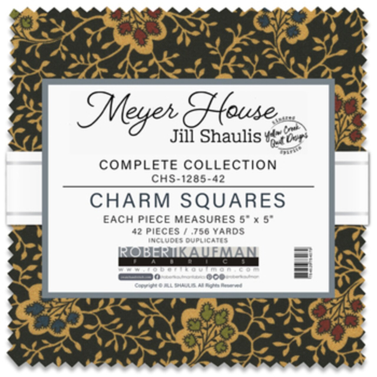 Meyer House 5" Square Pack (Charm Pack / Charm Square) by Jill Shaulis for Robert Kaufman (CHS-1285-42)